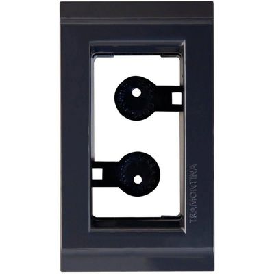 Placa Para Móvel 1 Posto Preto Liz Grafite - 57106034 - Tramontina Placa Para Movel 1 Posto Liz Grafite Tramontina
