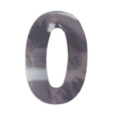 Número 0 Em Acm Espelhado 60mm - 360-0 - Numeral