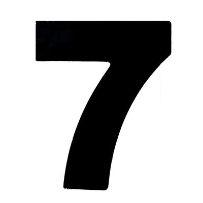 Número 7 Em Acm Preto 125mm - 600-7 - Numeral