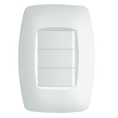 Conjunto 3 Interruptores Simples 10a 250 Volts Elegance - 2254 - Fame Cj.3 Interrup.simples 10a-250v Elegance