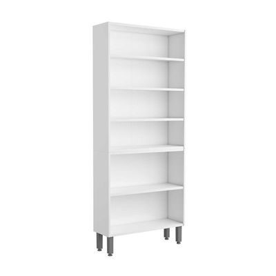 Armário De Aço 80cm 6 Portas Preto Branco Evidence Bertolini Branco/preto