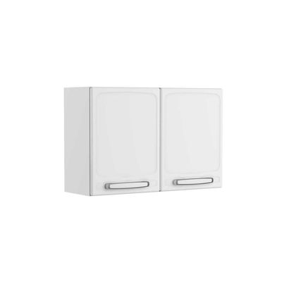 Armário Aéreo Alto De Aço 2 Portas Branco Evidence Bertolini Branco