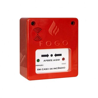 Acionador Manual Com Sirene 12v-24v Convencional Segurimax