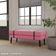 Banco Estofado Viena 1,40m Suede Pink - Inova Decorações