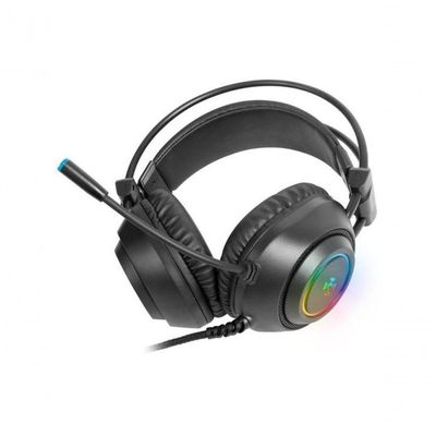 Headset Gamer Fortrek Crusader P2 + Usb Rgb Preto