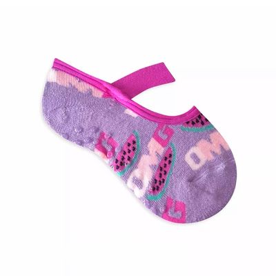 Kit 6 pares meia antiderrapante algodão infantil menina P
