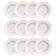 Kit 12 Pratos Fundos Branco Borda Dourada Porcelana Elisa 23cm Filetado Tramontina