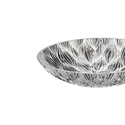 Centro de Mesa em Cristal Ecológico Bohemia Onion Design Folhas 26x6cm