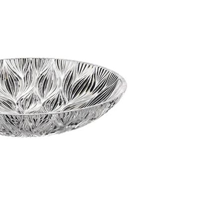 Centro de Mesa em Cristal Ecológico Bohemia Onion Design Folhas 26x6cm