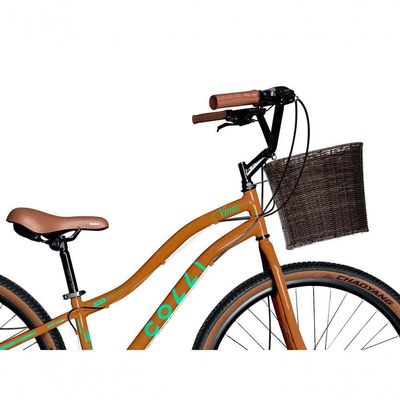 Bicicleta Viena Aro 29 Freio Disco 21v Com Cestão Colli Cor Bronze Tamanho Do Quadro 17 Bronze