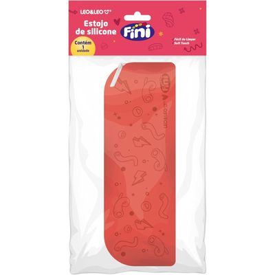 ESTOJO RETANGULAR DE SILICONE FINI - COR SORTIDO - LEO & LEO