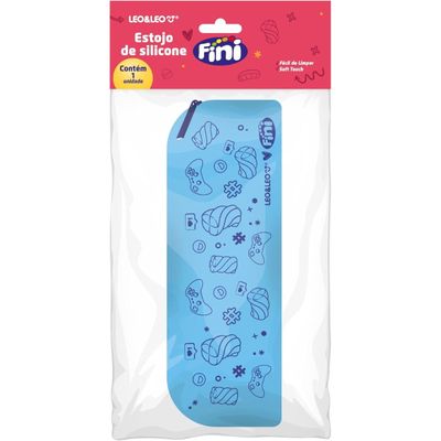 ESTOJO RETANGULAR DE SILICONE FINI - COR SORTIDO - LEO & LEO