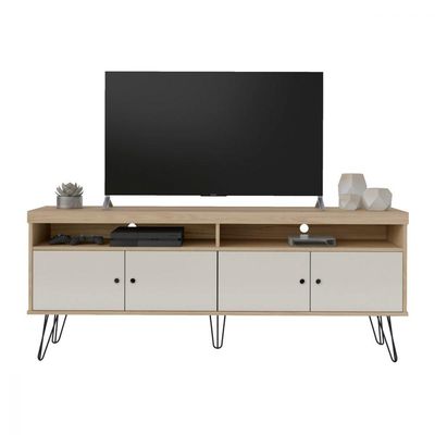 Rack Liberty Carvalho/Off White para até 60" Artely