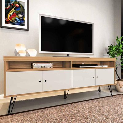 Rack Liberty Carvalho/Off White para até 60" Artely