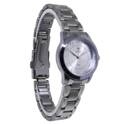 Relógio Tuguir Feminino Ref: Tg30390 Prateado Estojo Porta Jóias