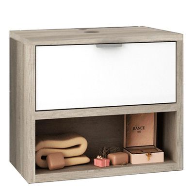 Balcão Gabinete Para Banheiro 60cm Com 01 Gaveta Malta B06 Barrique Branco - Lyam Decor