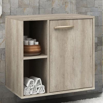 Balcão Gabinete Suspenso Para Banheiro 60 cm Com 01 Porta Anne B06 Barrique - Lyam Decor
