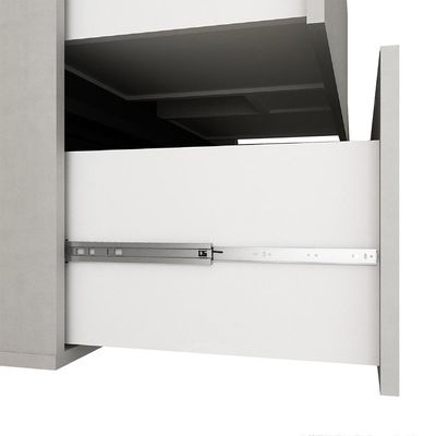 Balcão Gabinete Para Banheiro 80 cm 03 Gavetas Urban B06 Argento Preto - Lyam Decor