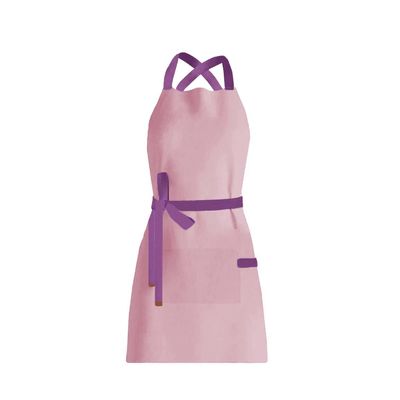 Avental Rosa Alça Cruzada Roxo Sorveteria Açai Buffet Festa