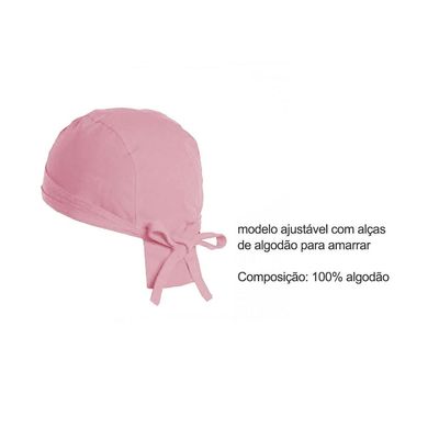Avental Alça Cruzada e Bandana Faixa Rosa Roxo Sorveteria