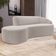 Sofá 3 Lugares Curvo Sala de Estar Living Firenze Direito D02 Bouclê Creme 230 cm B-54 - Lyam