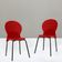 Kit 04 Cadeiras Fixa Base Preta Luna F02 Vermelho - Lyam Decor