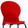 Kit 04 Cadeiras Fixa Base Preta Luna F02 Vermelho - Lyam Decor
