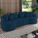 Sofá 4 Lugares Orgânico Sala De Estar Living 290cm Ekos K01 Veludo Azul Marinho - Lyam Decor