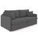 Sofá Cama Retrátil Para Sala de Estar 174cm Una K01 Veludo Cinza - Lyam Decor
