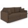 Sofá Cama Retrátil Para Sala de Estar 254cm Una K01 Veludo Marrom - Lyam Decor