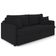 Sofá Cama Retrátil Para Sala de Estar 194cm Una K01 Veludo Preto - Lyam Decor