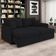 Sofá Cama Retrátil Para Sala de Estar 194cm Una K01 Veludo Preto - Lyam Decor