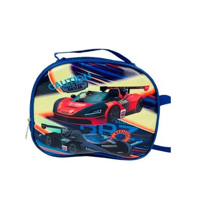 Kit Mochila Infantil Meninos Com Rodinhas Carros Escolar Estojo Lancheira Térmica Bolsa Carrinho