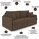Sofá Cama Retrátil Para Sala de Estar 194cm Una K01 Veludo Marrom - Lyam Decor