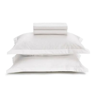 Jogo Cama King 4 Pcs Algodão 180 Fios Liss Karsten Branco