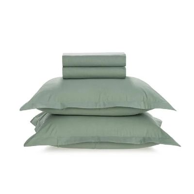 Jogo Cama King 4 Pcs Algodão 180 Fios Liss Karsten Branco