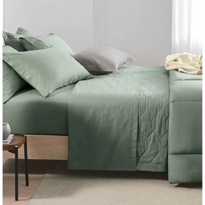 Jogo Cama King 4 Pcs Algodão 180 Fios Liss Karsten Branco