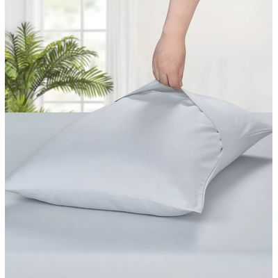 Jogo Cama Queen 4 Pç Poliéster Toque de Seda Branco Jolitex