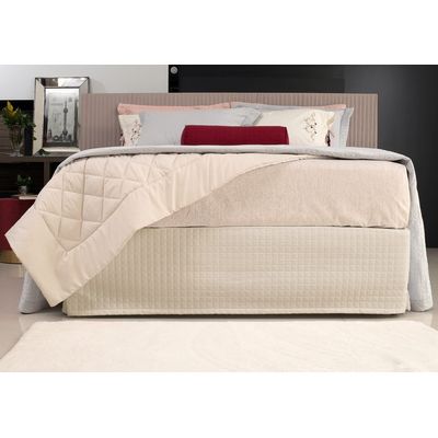 Saia Cama Box Casal Poliester Probox Pastilha Palha Lavive