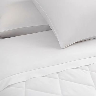 Jogo Cama Casal 4pc 180fios Basic Percalle Branca Buddemeyer