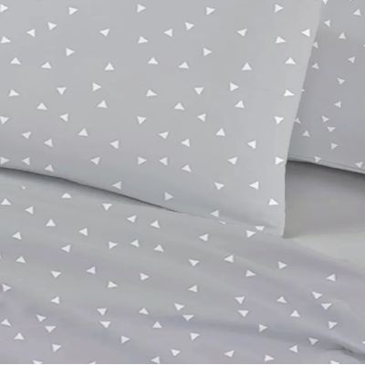 Jogo Cama Solteiro 3 Pc Toque de Seda Triangulos Jolitex