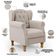 Poltrona Decorativa Para Sala de Estar Yara P02 Bouclê Creme - Lyam Decor