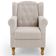 Poltrona Decorativa Para Sala de Estar Yara P02 Bouclê Creme - Lyam Decor