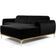 Sofá 4 Lugares Com Chaise Molino 265 Cm Veludo Preto C-300