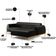 Sofá 5 Lugares Com Chaise Direito Sala De Estar 300cm Preto