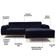 Sofá 4 Lugares Com Chaise Molino 265 Cm Azul Marinho C-287