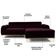 Sofá 5 Lugares Com Chaise Molino 300 Cm Roxo Grape C-292