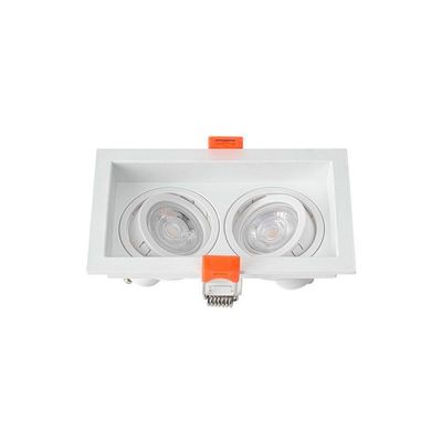 Spot De Embutir Recuado Nordecor Loyo Para 2 Lâmpadas Gu10 Mr11 Branco