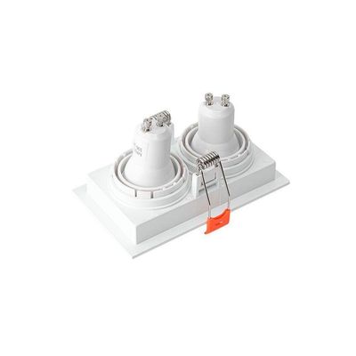 Spot De Embutir Recuado Nordecor Loyo Para 2 Lâmpadas Gu10 Mr11 Branco