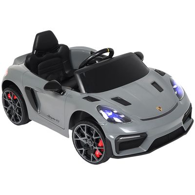 Carro Elétrico Infantil Porsche Spyder 718 RS 12V Cinza Bel Único / 12V